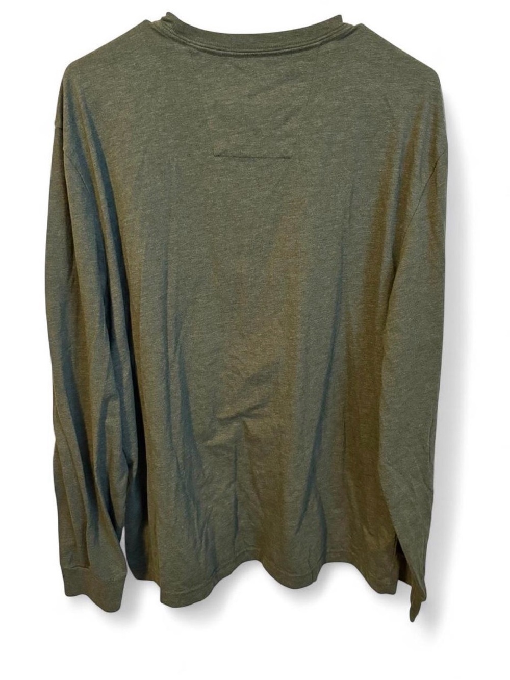 Nautica Olive Green Long Sleeve Tee with Navy and White Stripes - Picture 5 of 5